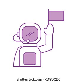 astronaut in space suit character profession mission