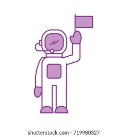 astronaut in space suit character profession mission