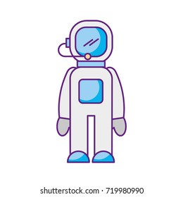 astronaut in space suit character profession mission