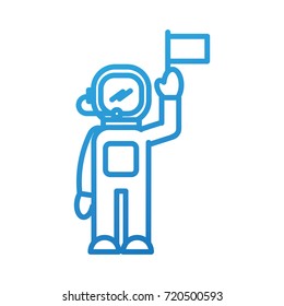 astronaut in space suit character profession mission