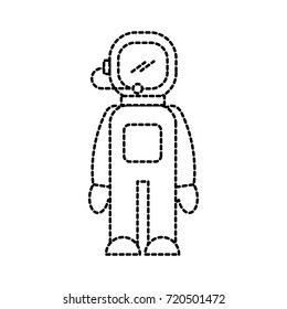 astronaut in space suit character profession mission