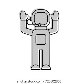 astronaut in space suit character profession mission