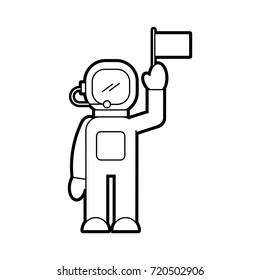 astronaut in space suit character profession mission