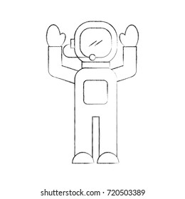 astronaut in space suit character profession mission