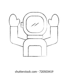 astronaut in space suit character profession mission