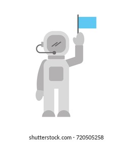 astronaut in space suit character profession mission