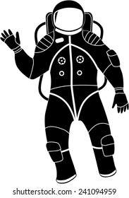Astronaut in a space suit clip-art