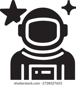 Astronauta en traje espacial Capitán cósmico Icono aislado sobre fondo blanco, Vector, ilustración