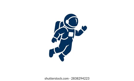Astronaut in Space Suit Floating