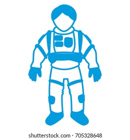 astronaut space suit people science astronomy on white background
