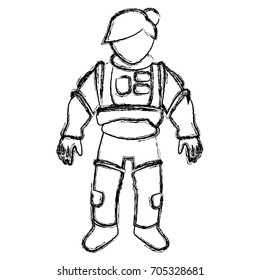 astronaut space suit people science astronomy on white background
