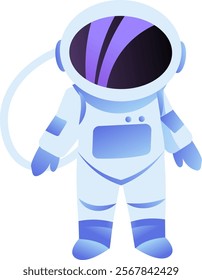 Astronaut In Space Vector Illustration