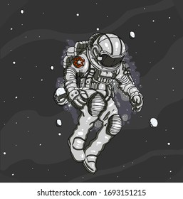 Astronaut space vector lost spaceman