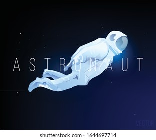 Astronaut In Space Zero Gravity.