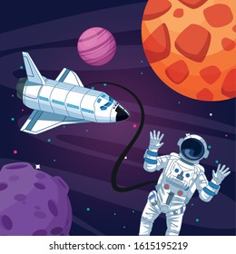 Astronaut Inside Spaceship Illustration Stock Vector (royalty Free 