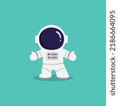 Astronaut Spaceman Character Vector Illustration.