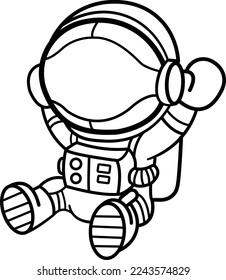 Astronaut Spaceman Comsonaut in Space