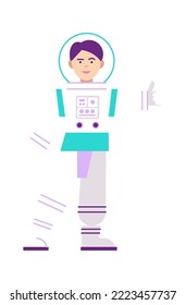 Astronaut or spaceman icon. Vector illustration