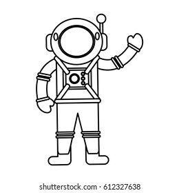 Astronaut Spacesuit Helmet Outline