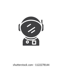 Astronaut Spacesuit with Helmet vector icon. filled flat sign for mobile concept and web design. Spaceman portrait simple solid icon. Symbol, logo illustration. Pixel perfect vector graphics