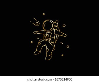 Astronaut in spacesuit icon, Vector Design illustration.