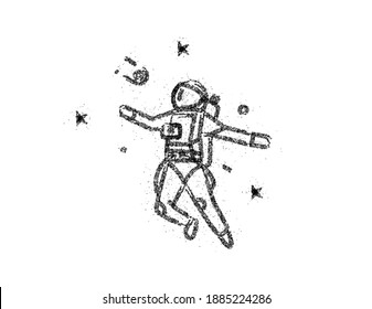 Astronaut in spacesuit icon, Vector Design illustration.