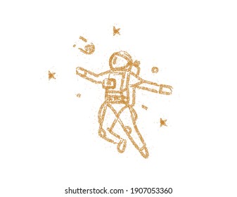 Astronaut in spacesuit icon, Vector Design illustration.
