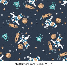 astronaut spacesuit sleep pajamas pattern