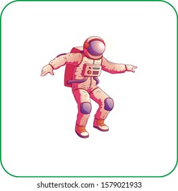Astronaut in spacesuit vector icon