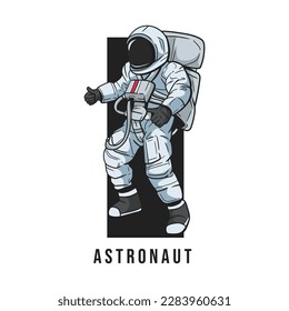 astronaut in spacesuit. Vector illustration