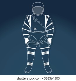 Astronaut in a spacesuit. vector illustration