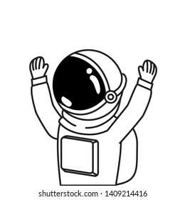 astronaut with spacesuit in white background