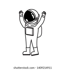 astronaut with spacesuit in white background
