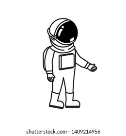 astronaut with spacesuit in white background