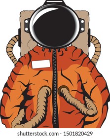 astronaut in a spacesuit without background