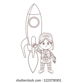 astronaut stand up girl black and white