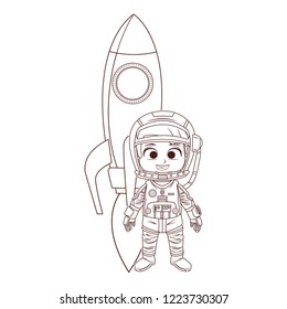 astronaut stand up girl black and white