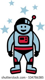 Astronaut with stars 