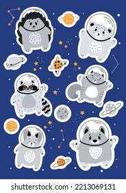 Astronaut Stickers, Animals in Space Stickers, Astronaut Animals, Animals Flying in Space, Space Art for Kids, Spaceships, Aliens, Comet, Planet, Asteroid, Cosmos, Galaxy, Rocket Flying in Space