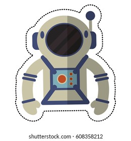 astronaut suit and helmet shadow