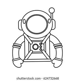 astronaut suit helmet space outline