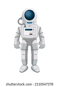 astronaut in suit icon flat