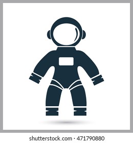 Astronaut suit icon on the background