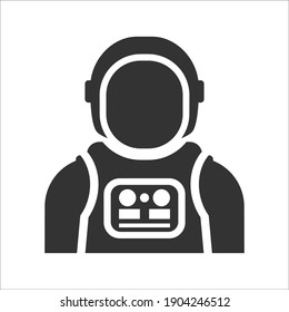 Icono de traje de astronauta, gráficos vectoriales