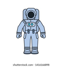 astronaut suit isolated icon vector ilustration