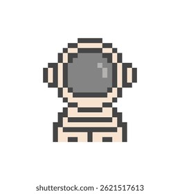 astronaut suit retro pixel art