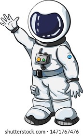 Astronaut in a suit. Space theme.