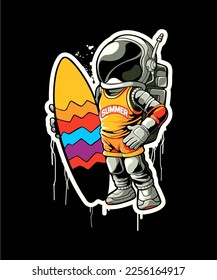 Astronaut surfing vector illustration design
The design is suitable for use on t-shirts and posters