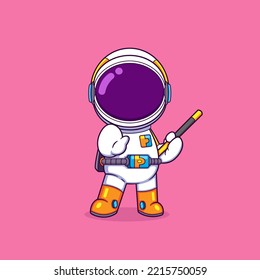The astronaut is training with toya to get stronger and agile to fight of illustration