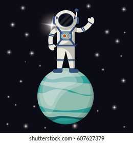 astronaut in uranus planet